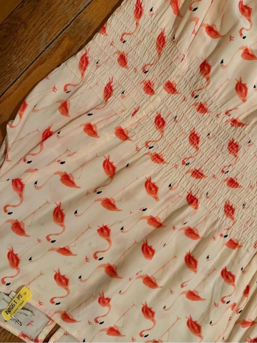 Kate spade silk dress excellent condition Sleeveless with Coral Flamingo Print